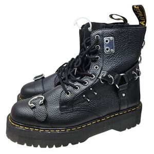 NEW Dr. Martens 14 Jadon Piercing Black Chunky Combat Leather Boot Goth Punk